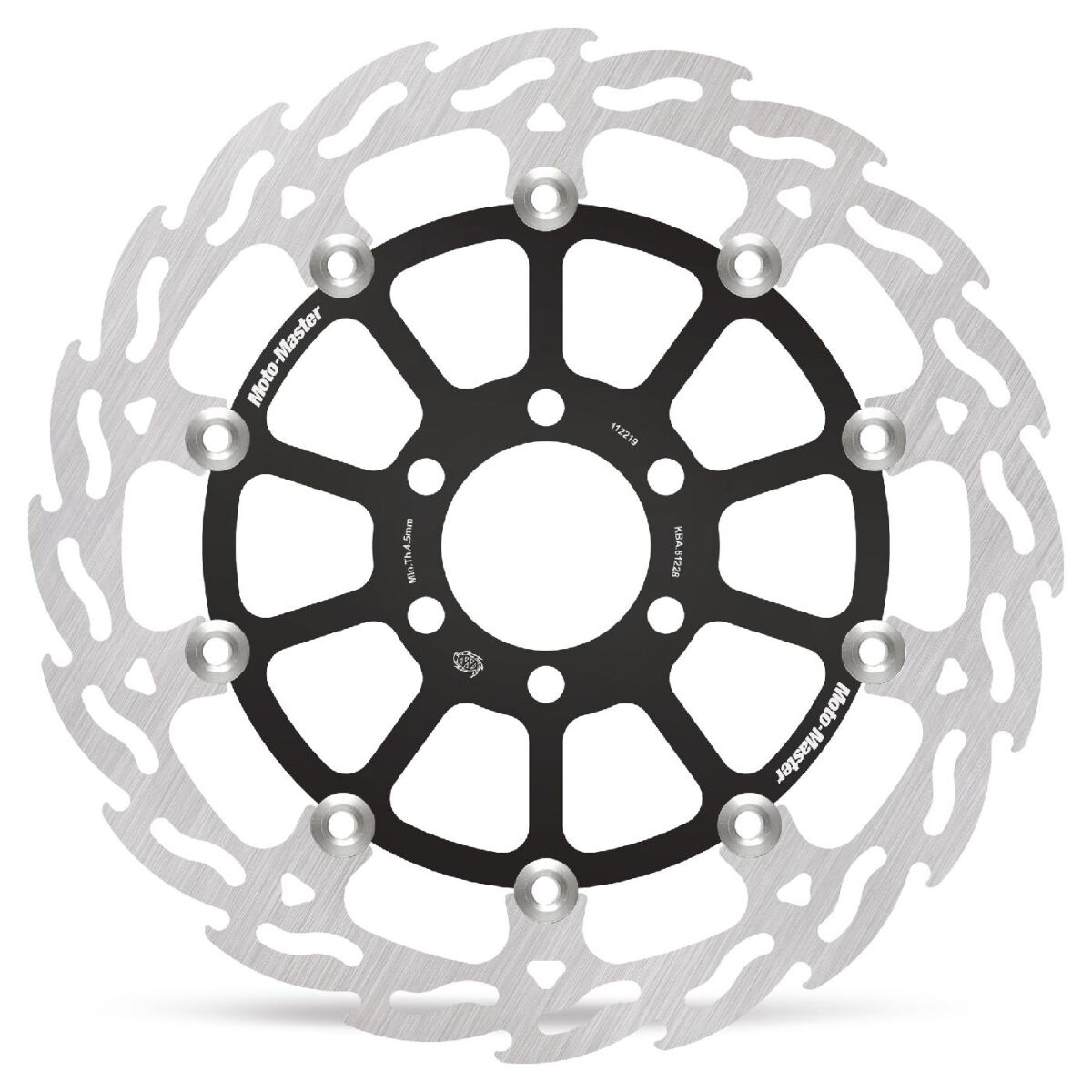 MOTO-MASTER BRAKE ROTOR FLOATING FLAME BLACK 112219