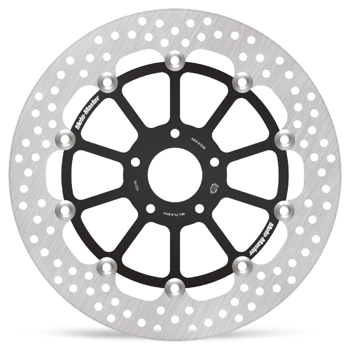 MOTO-MASTER BRAKE ROTOR FLOATING HALO ROUND BLACK 112178