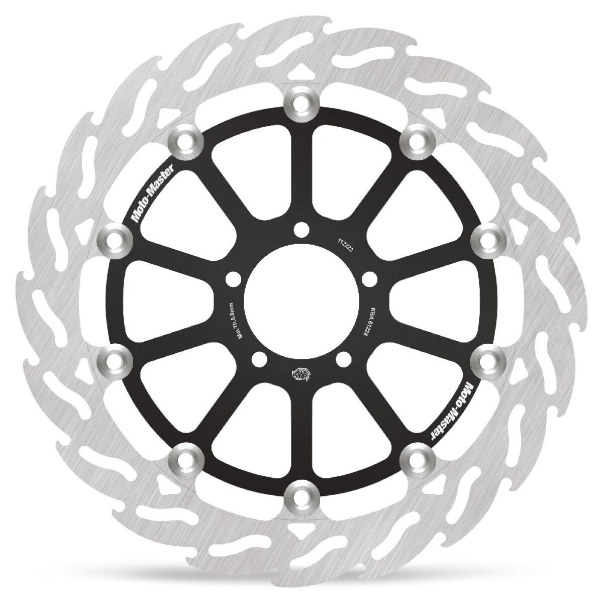 MOTO-MASTER BRAKE ROTOR FLOATING FLAME BLACK 112222