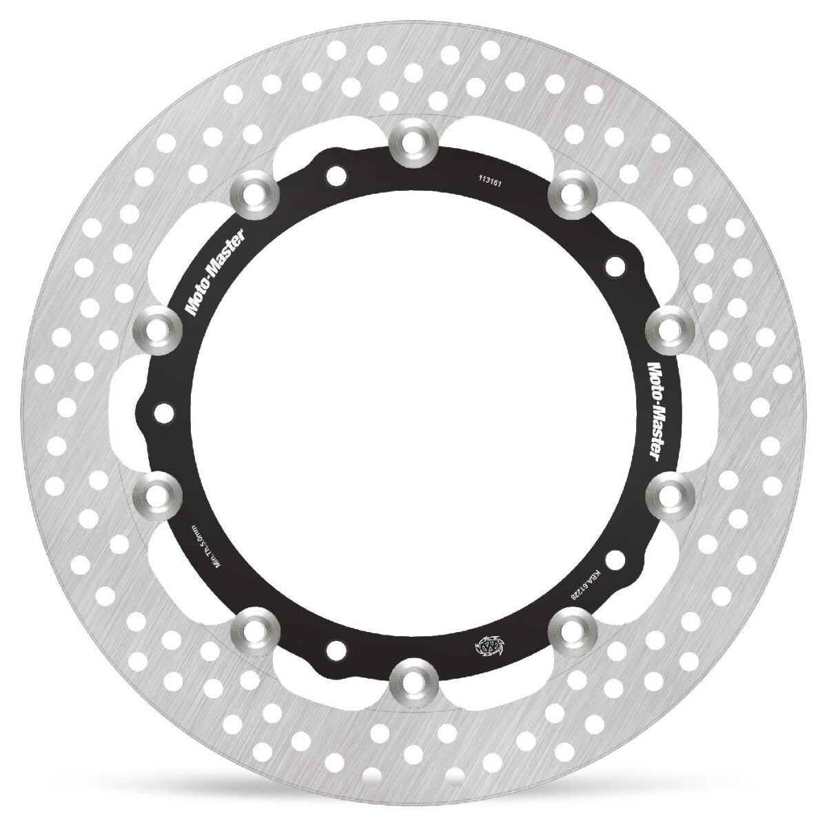 MOTO-MASTER BRAKE ROTOR FLOATING HALO ROUND BLACK 113161