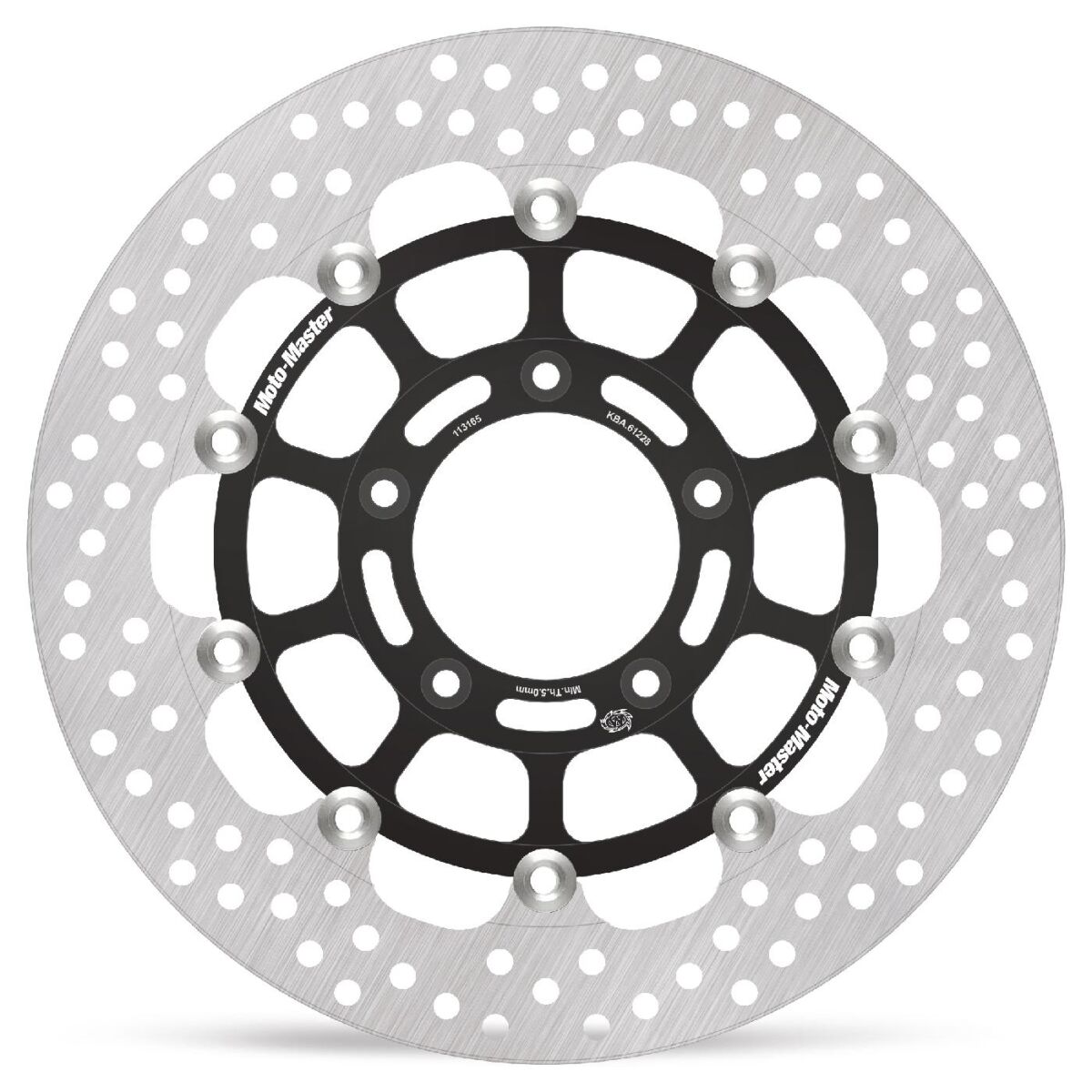 MOTO-MASTER BRAKE ROTOR FLOATING HALO ROUND BLACK 113165