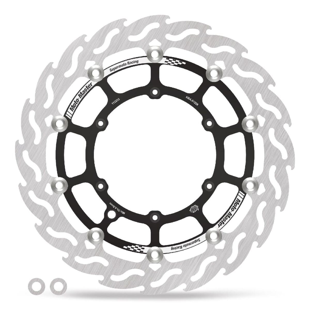 MOTO-MASTER BRAKE ROTOR FLOATING FLAME BLACK 112232