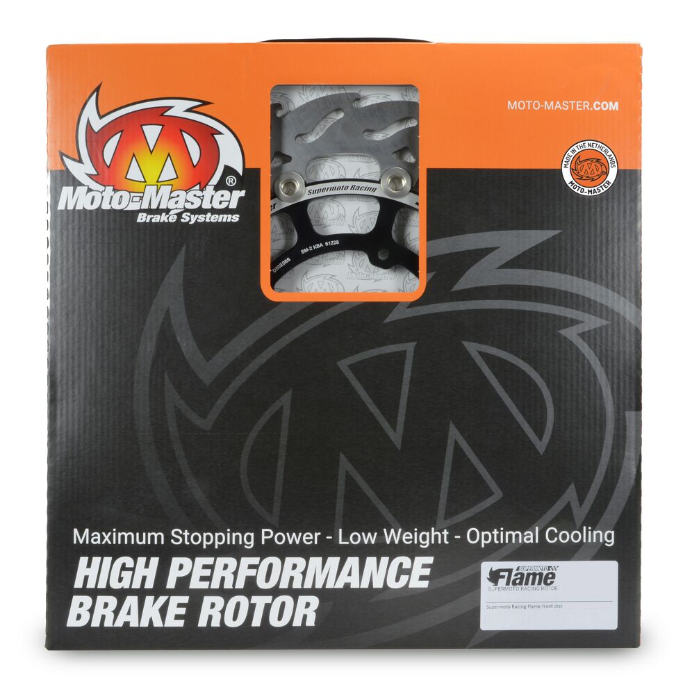 MOTO-MASTER BRAKE ROTOR FLOATING FLAME BLACK 112238