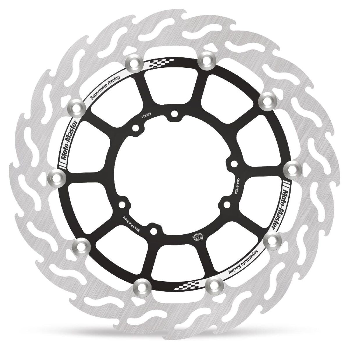MOTO-MASTER BRAKE ROTOR FLOATING FLAME BLACK 112228