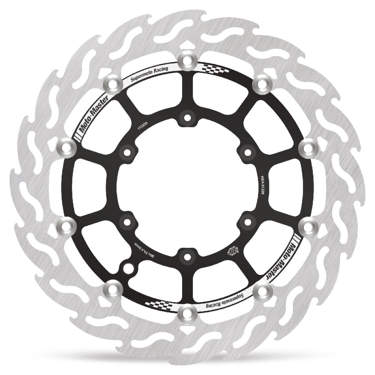 MOTO-MASTER BRAKE ROTOR FLOATING FLAME BLACK 112229