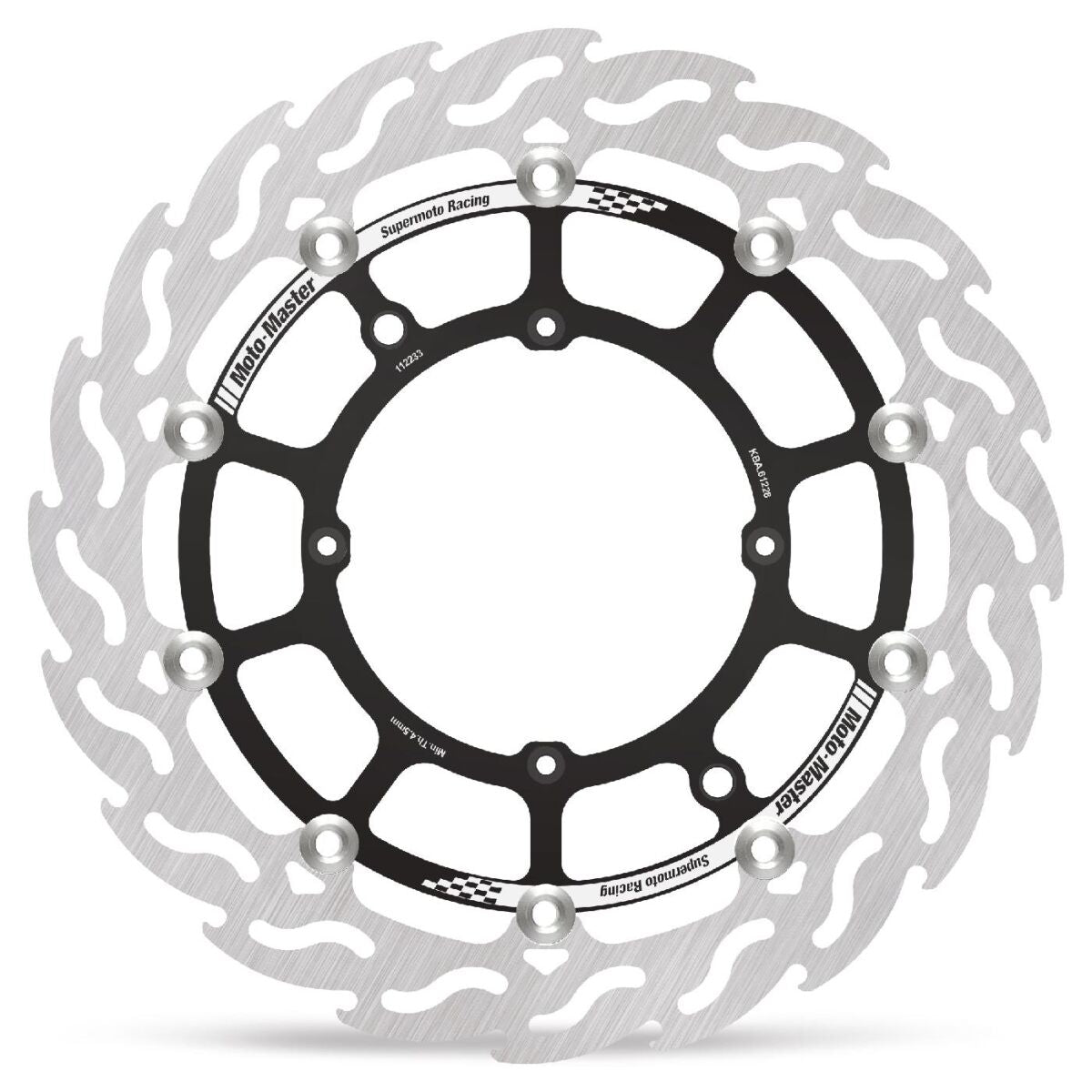 MOTO-MASTER BRAKE ROTOR FLOATING FLAME BLACK 112233