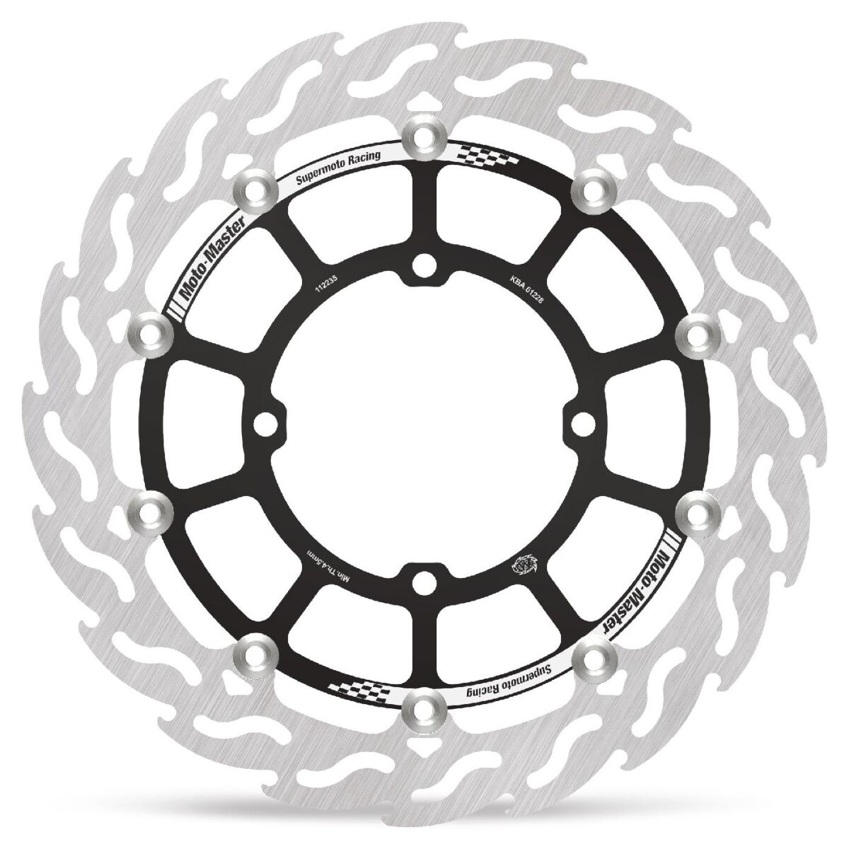 MOTO-MASTER BRAKE ROTOR FLOATING FLAME BLACK 112235