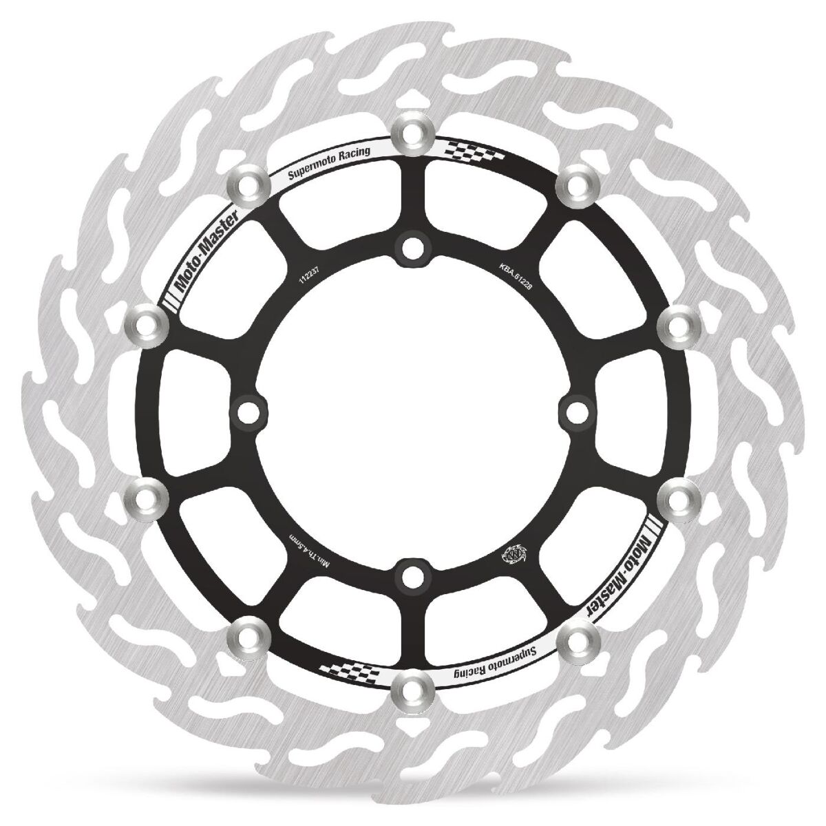MOTO-MASTER BRAKE ROTOR FLOATING FLAME BLACK 112237