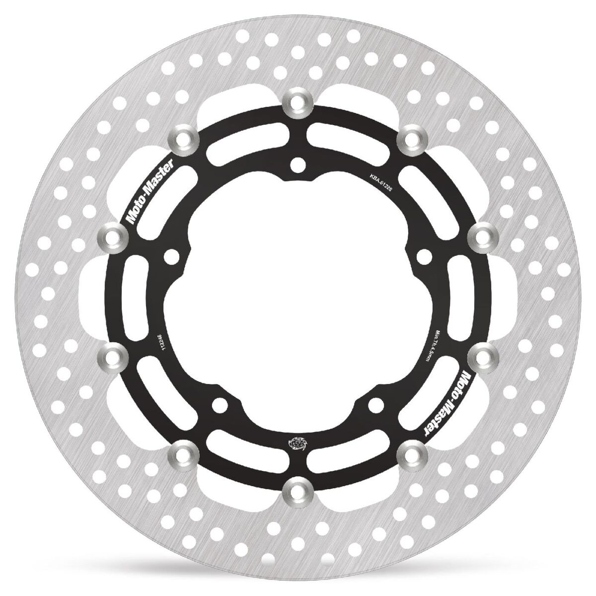 MOTO-MASTER BRAKE ROTOR FLOATING HALO ROUND BLACK 112246