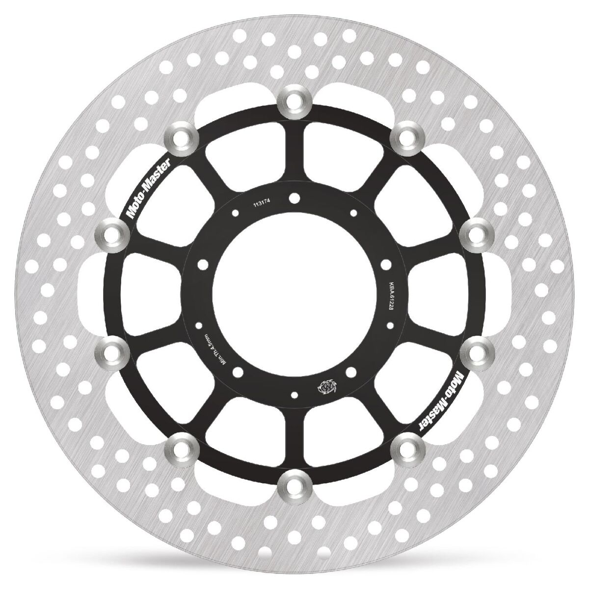 MOTO-MASTER BRAKE ROTOR FLOATING HALO ROUND BLACK 113174