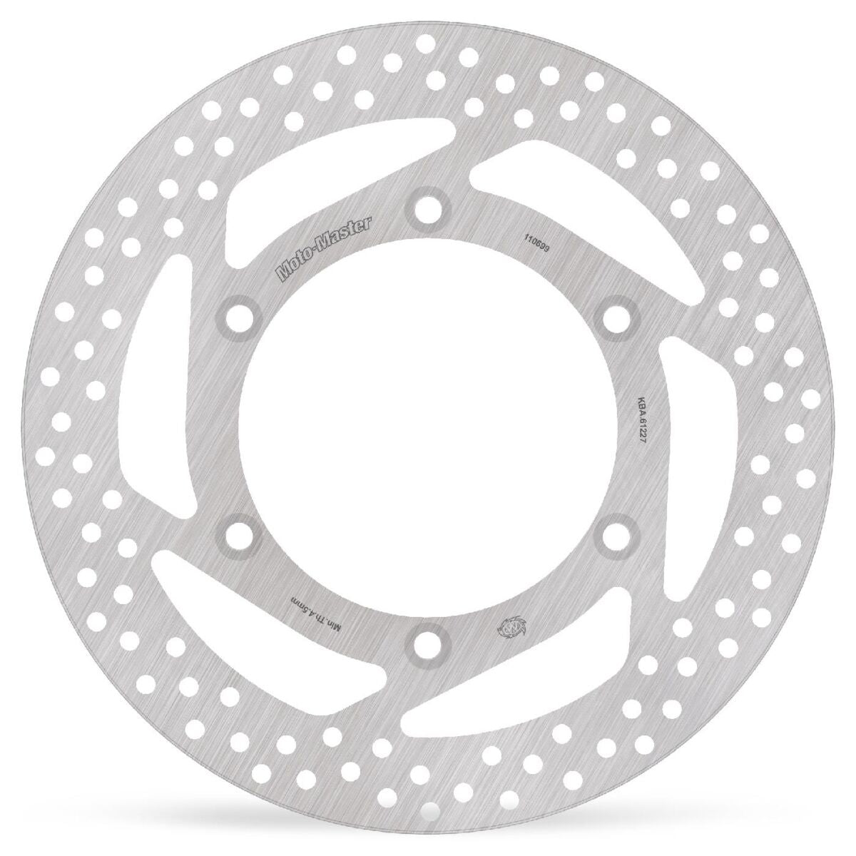 MOTO-MASTER BRAKE ROTOR FIXED HALO ROUND NATURAL 110699