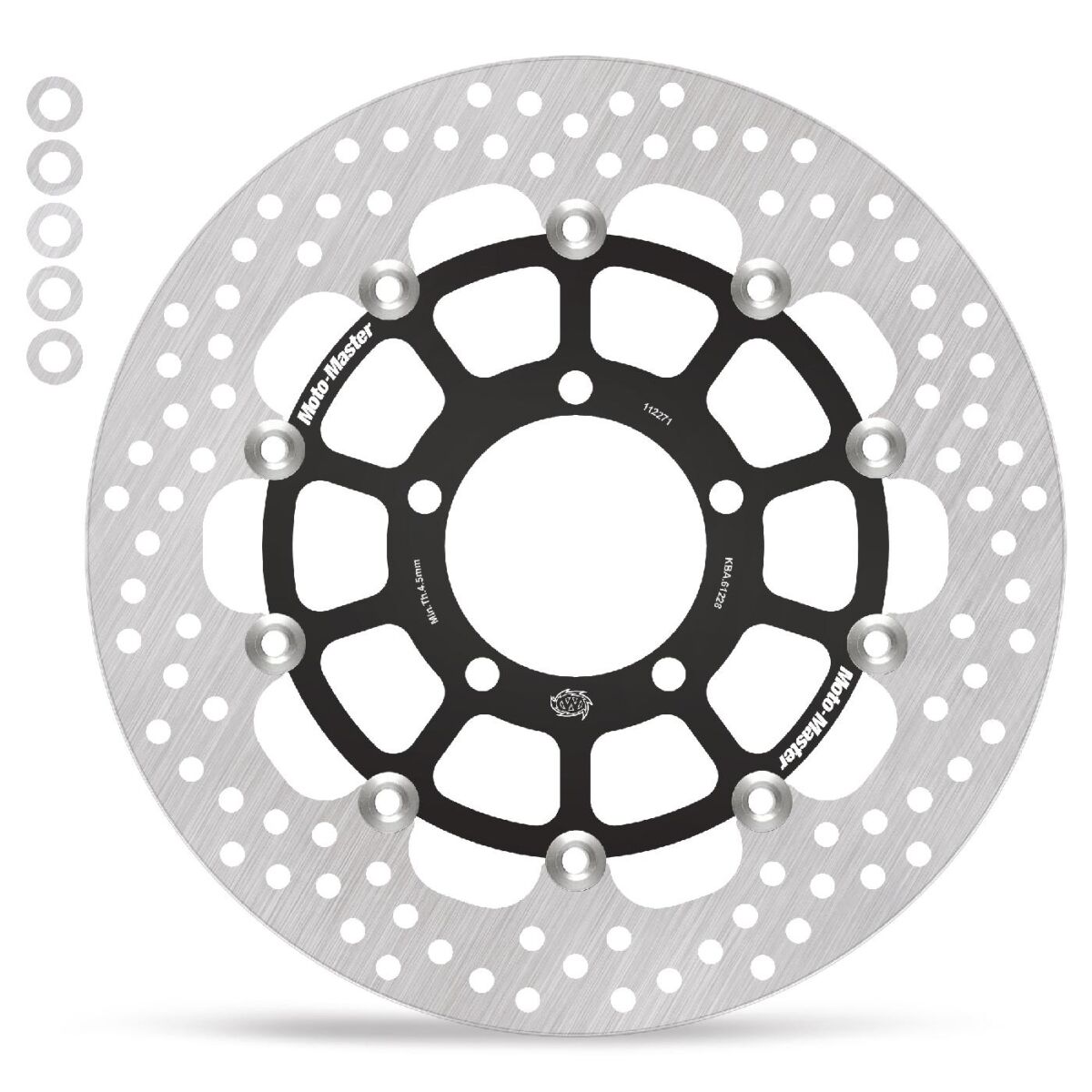 MOTO-MASTER BRAKE ROTOR FLOATING HALO ROUND BLACK 112271