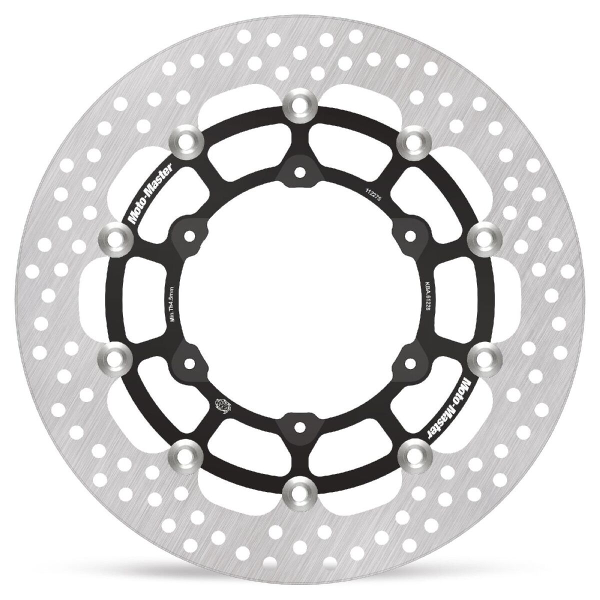 MOTO-MASTER BRAKE ROTOR FLOATING HALO ROUND BLACK 112275