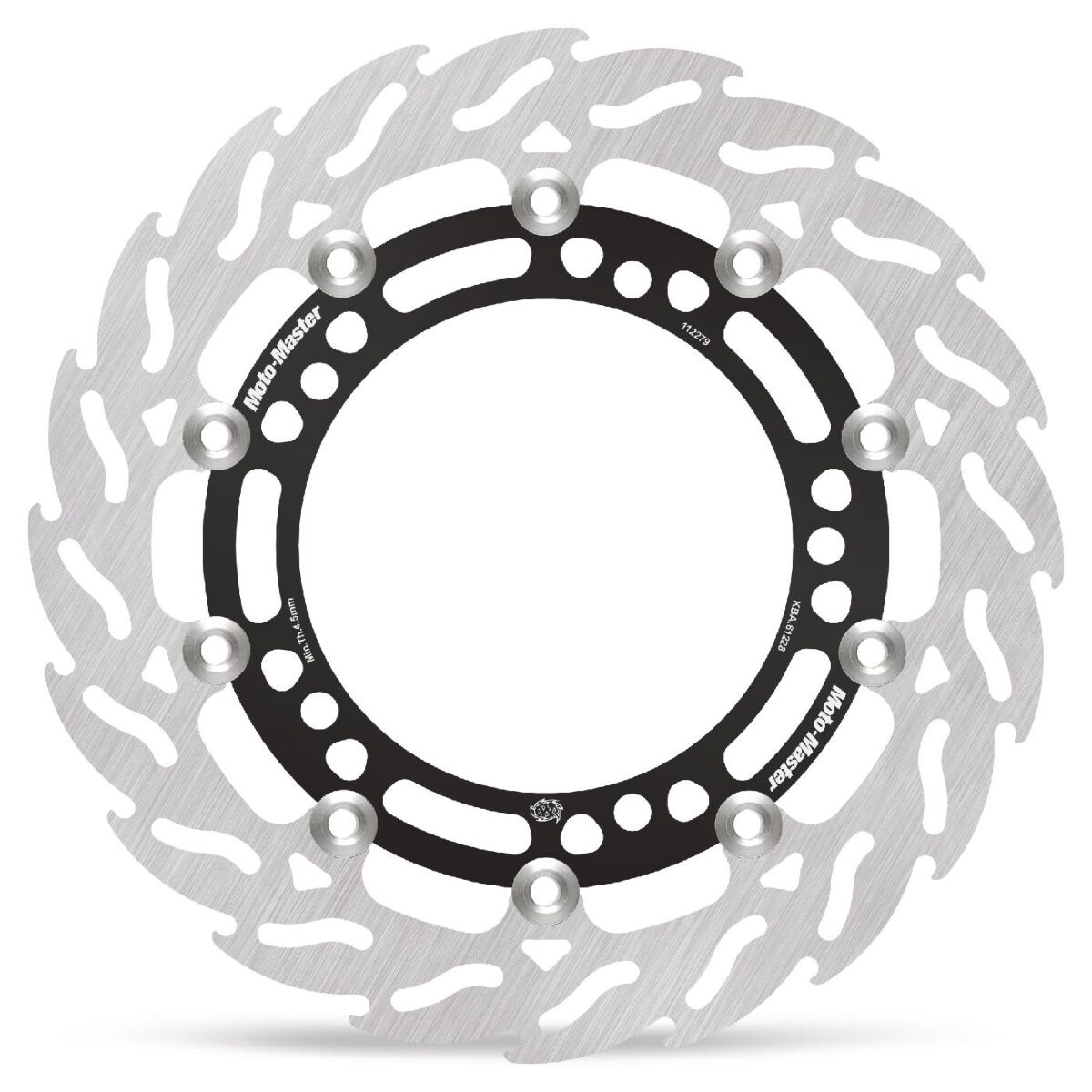 MOTO-MASTER BRAKE ROTOR FLOATING FLAME BLACK 112279