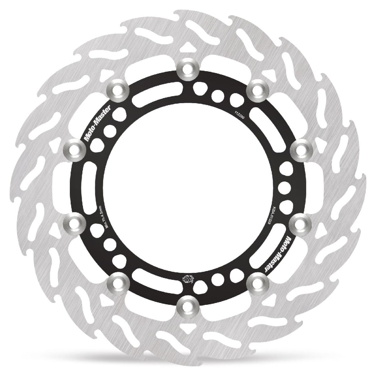 MOTO-MASTER BRAKE ROTOR FLOATING FLAME BLACK 112280