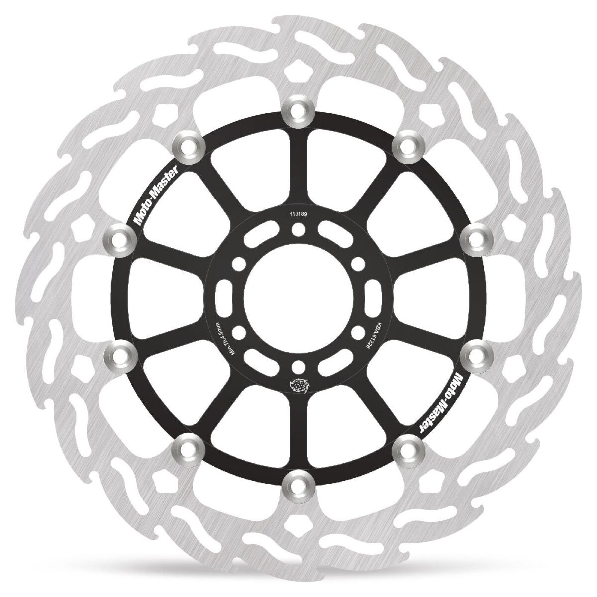 MOTO-MASTER BRAKE ROTOR FLOATING FLAME BLACK 113189