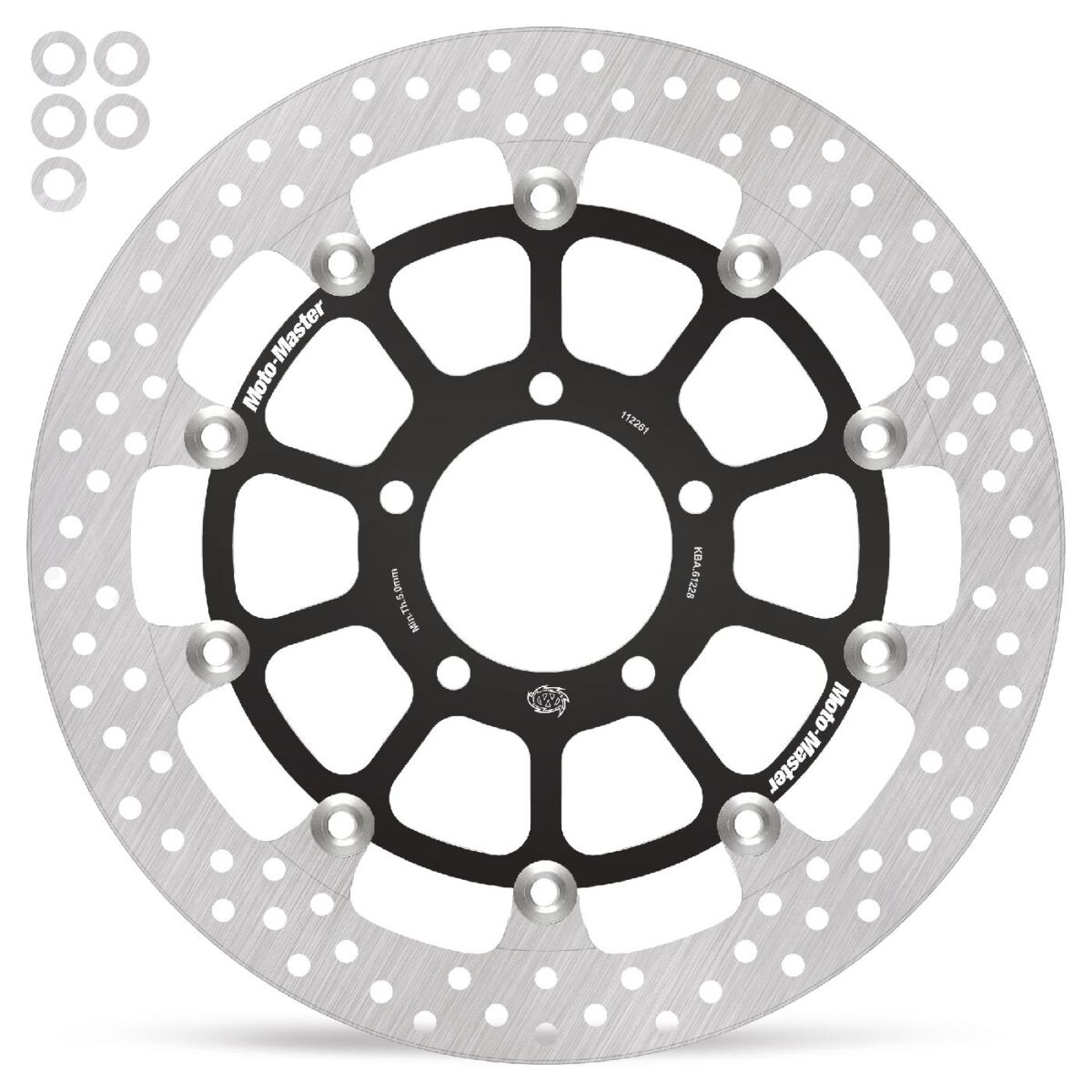 MOTO-MASTER BRAKE ROTOR FLOATING HALO RACING ROUND 112261