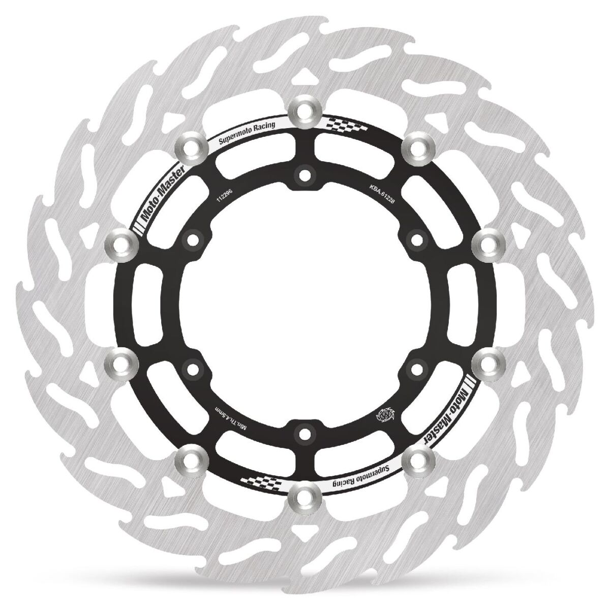 MOTO-MASTER BRAKE ROTOR FLOATING FLAME SUPERMOTO RACING 112296