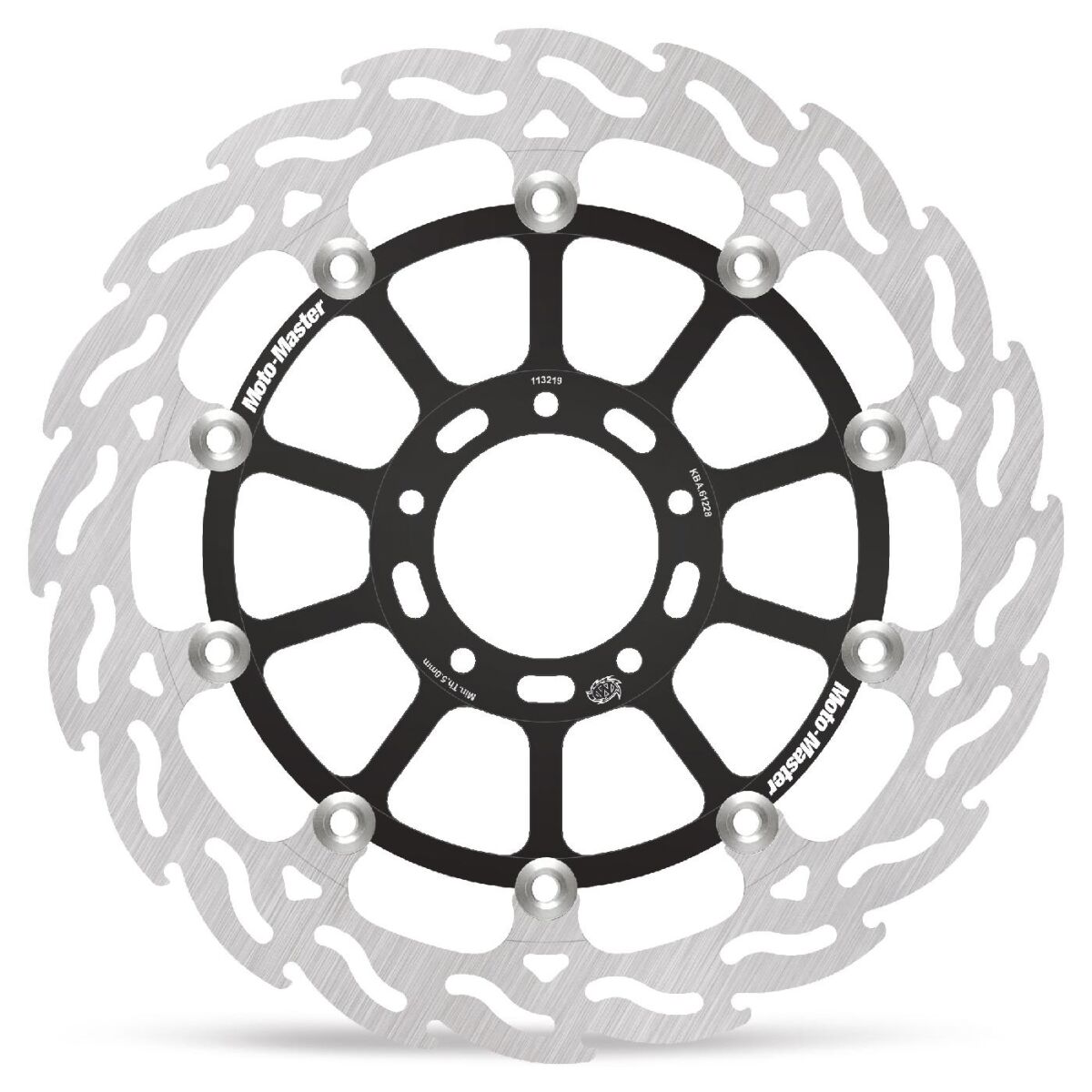 MOTO-MASTER BRAKE ROTOR FLOATING FLAME RACING 113219