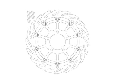 MOTO-MASTER BRAKE ROTOR FLOATING FLAME 112432
