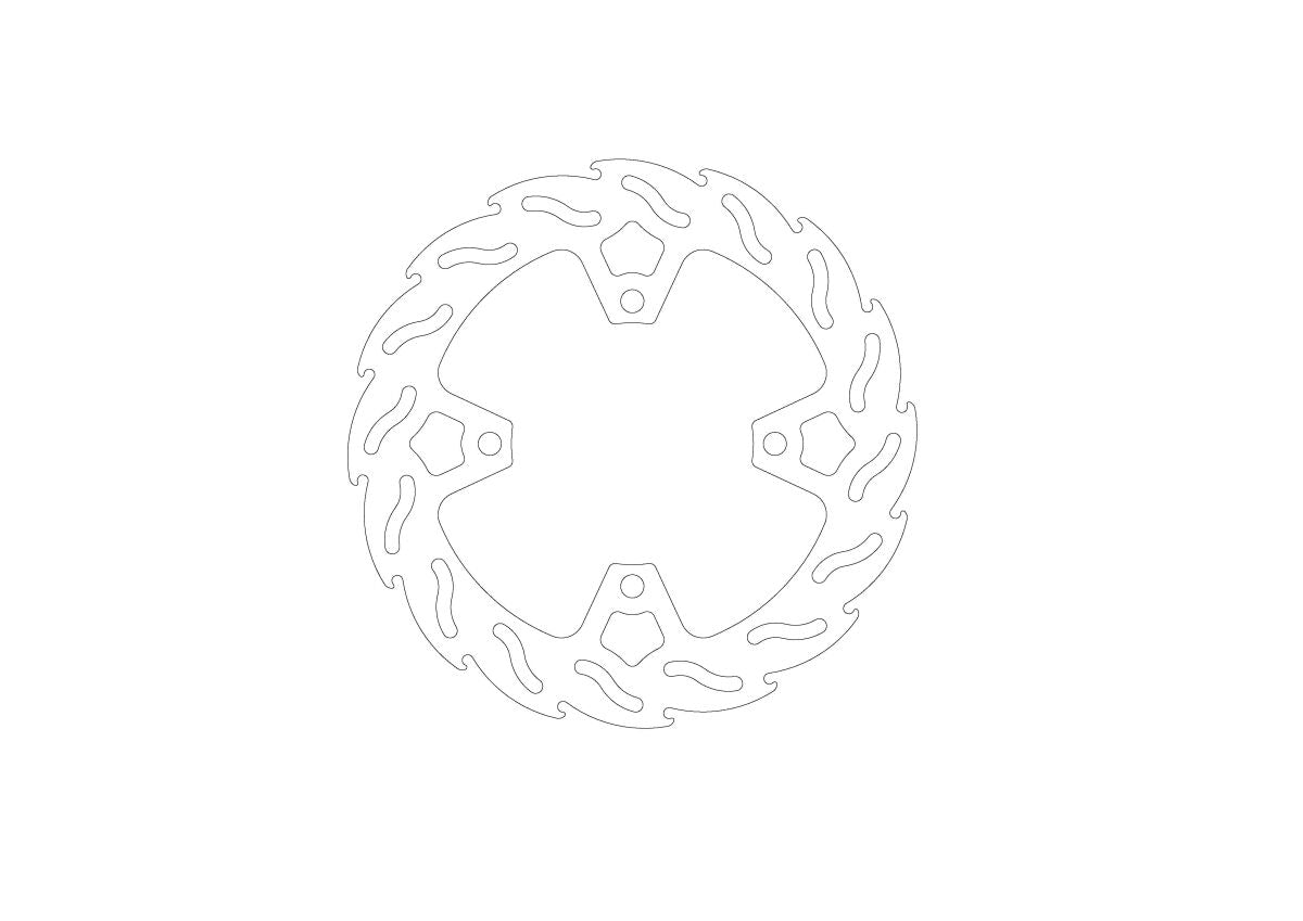 MOTO-MASTER BRAKE ROTOR FIXED FLAME 110979