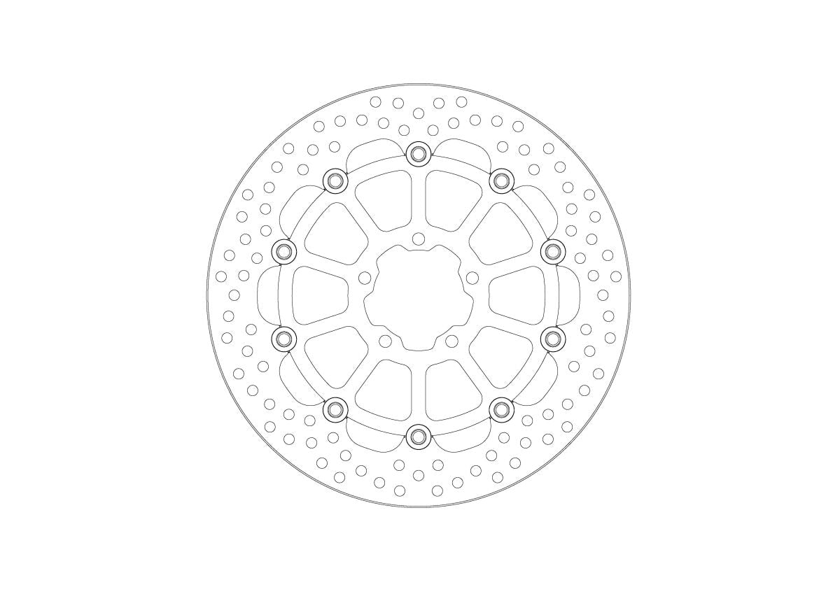 MOTO-MASTER BRAKE ROTOR FLOATING HALO 112428