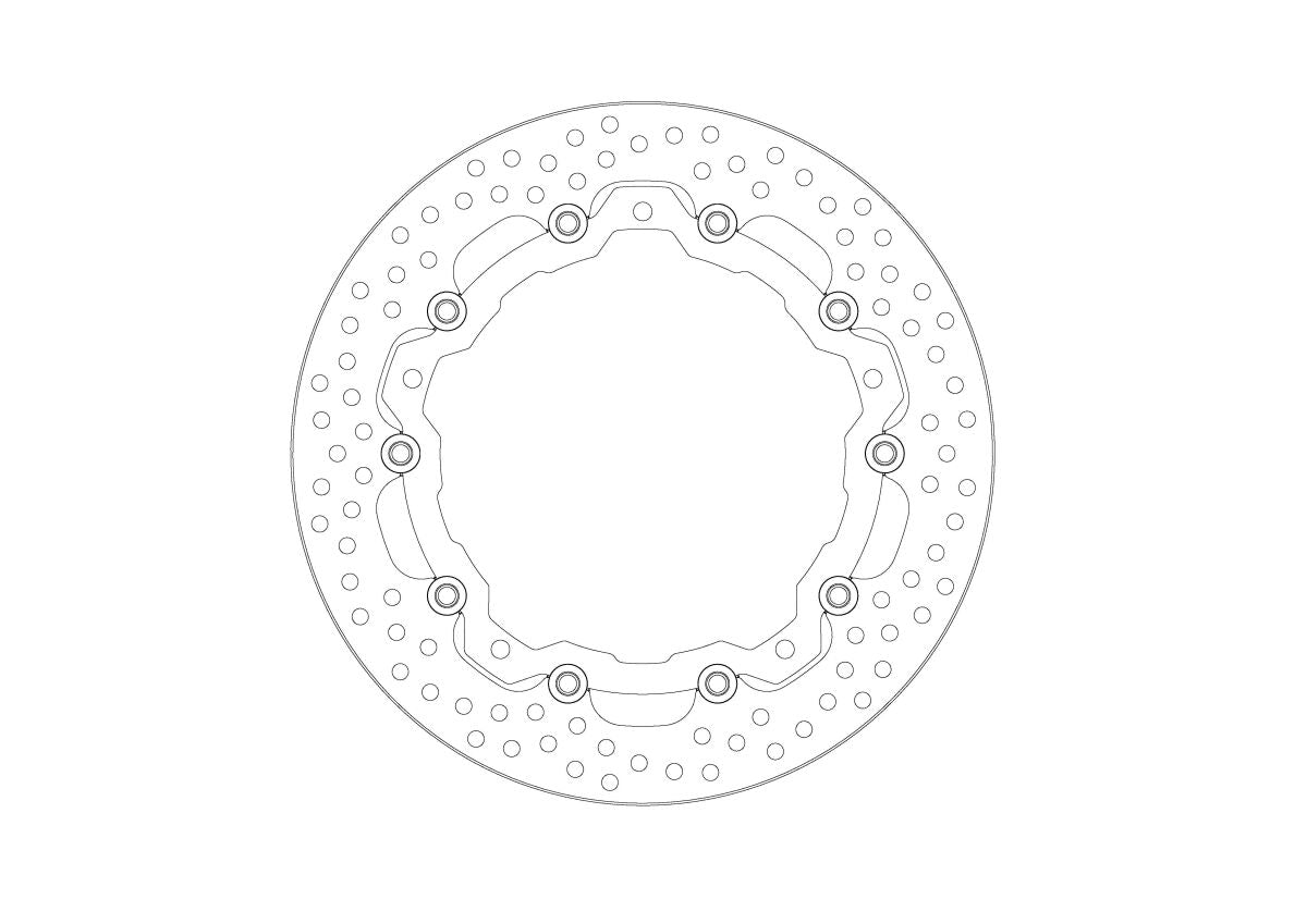 MOTO-MASTER BRAKE ROTOR FLOATING HALO 112436