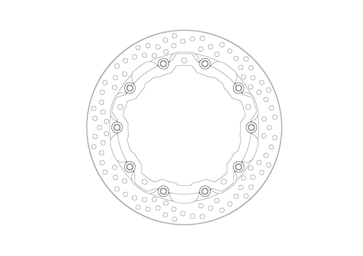 MOTO-MASTER BRAKE ROTOR FLOATING RACING HALO 112438