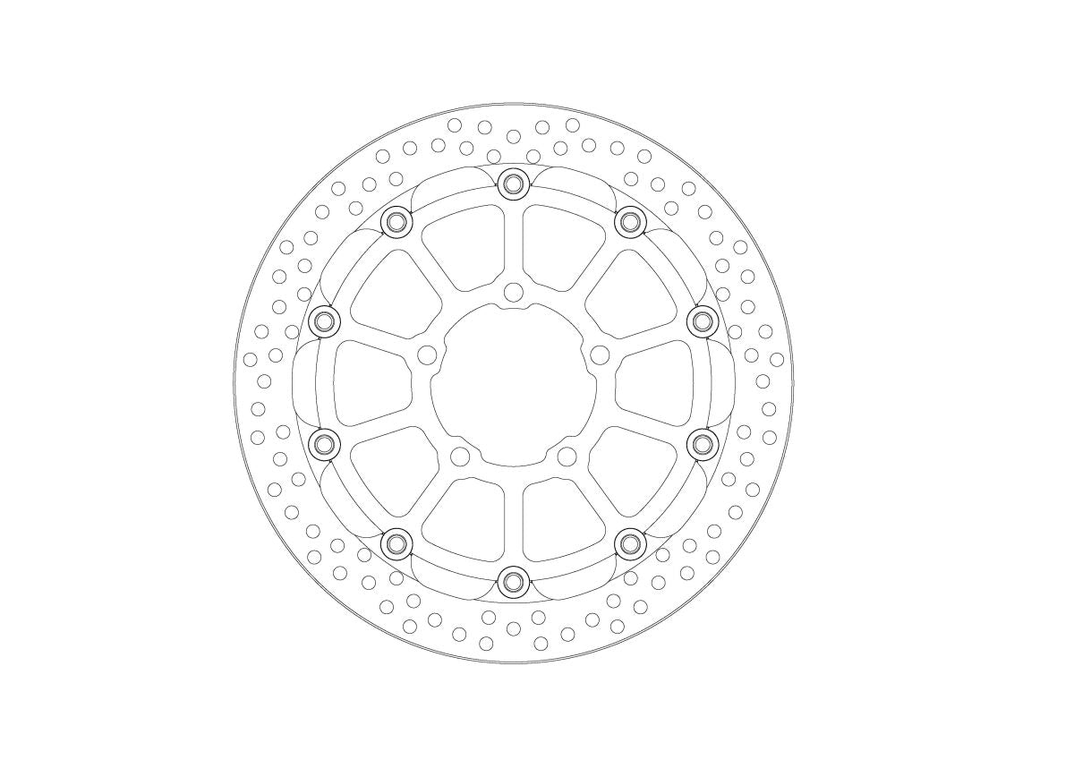 MOTO-MASTER BRAKE ROTOR FLOATING RACING HALO 112444