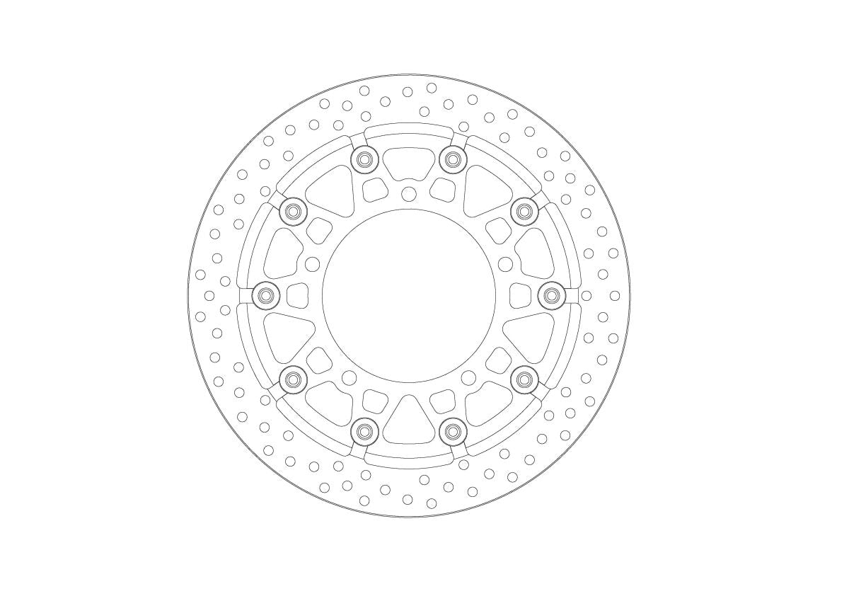 MOTO-MASTER BRAKE ROTOR T-FLOATER PROFESSIONAL RACING 116137