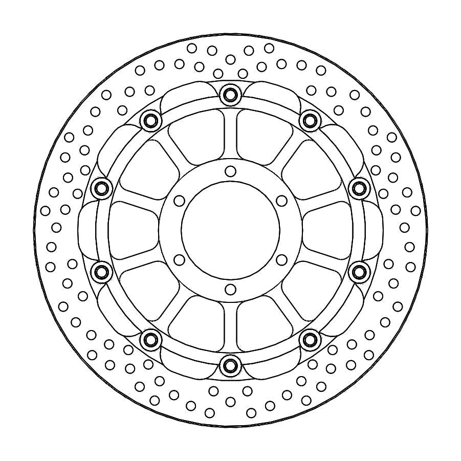 MOTO-MASTER BRAKE ROTOR FLOATING RACING HALO 113214