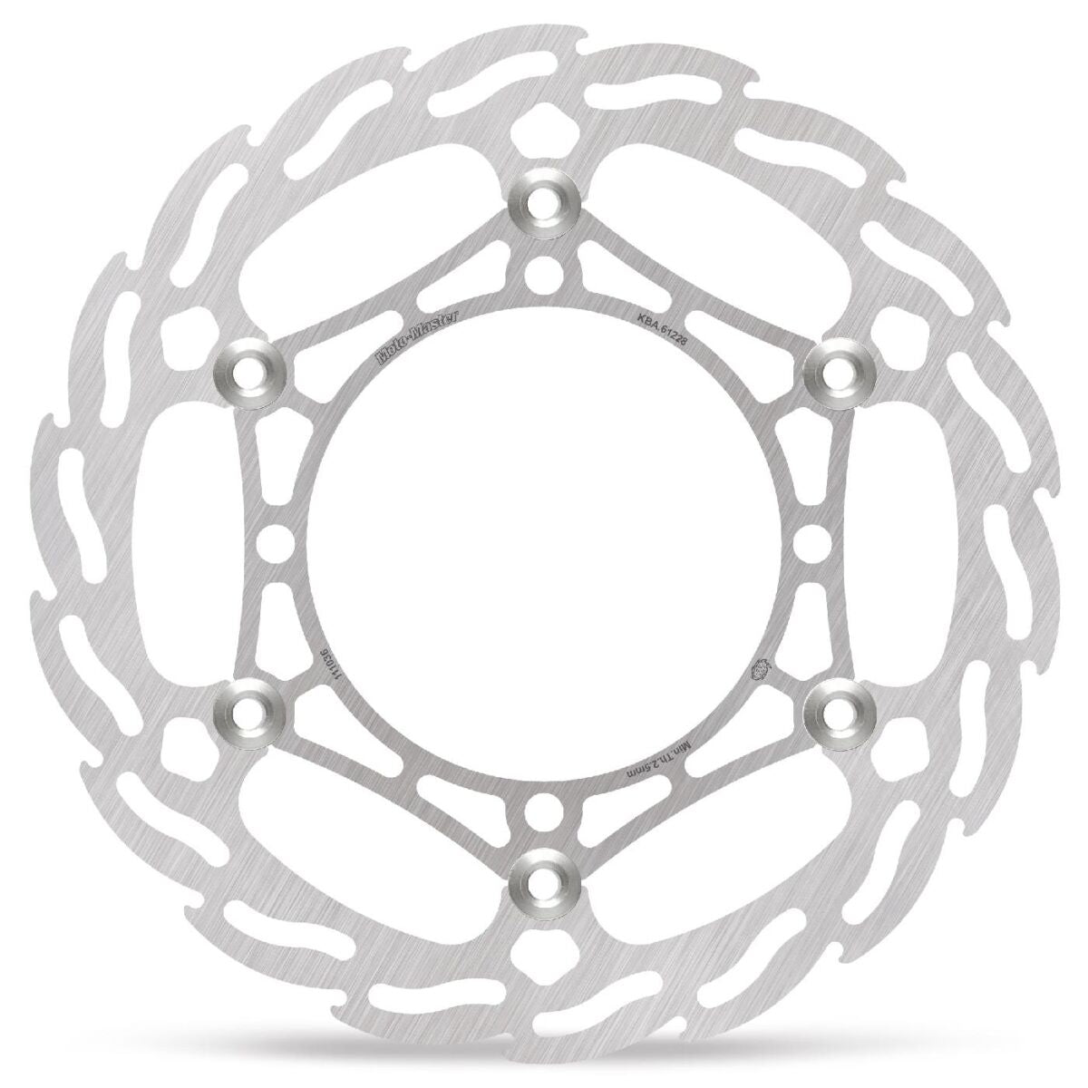 MOTO-MASTER BRAKE ROTOR FLOATING FLAME FLAMED NATURAL 111036