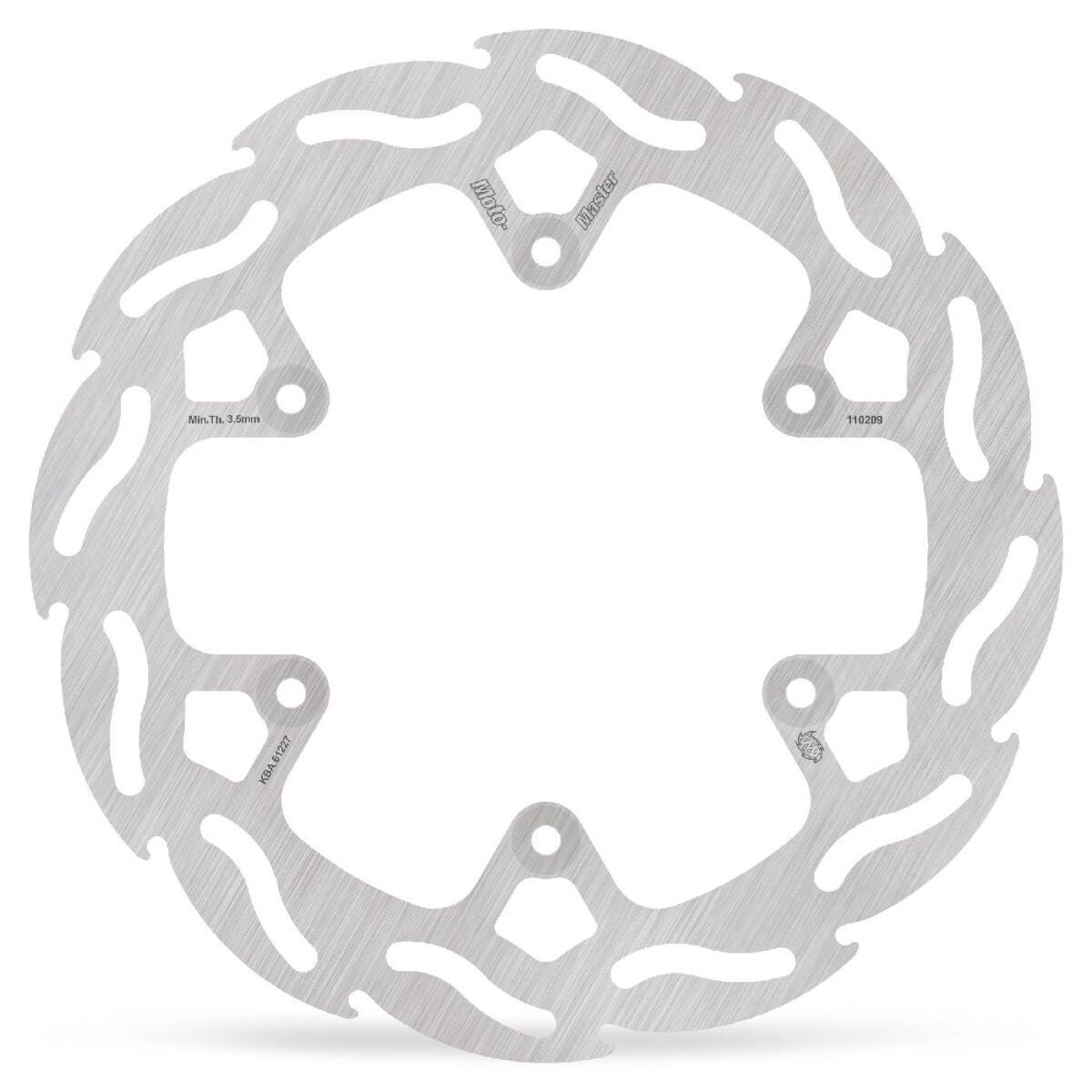 MOTO-MASTER BRAKE ROTOR FIXED FLAME FLAMED NATURAL 110209