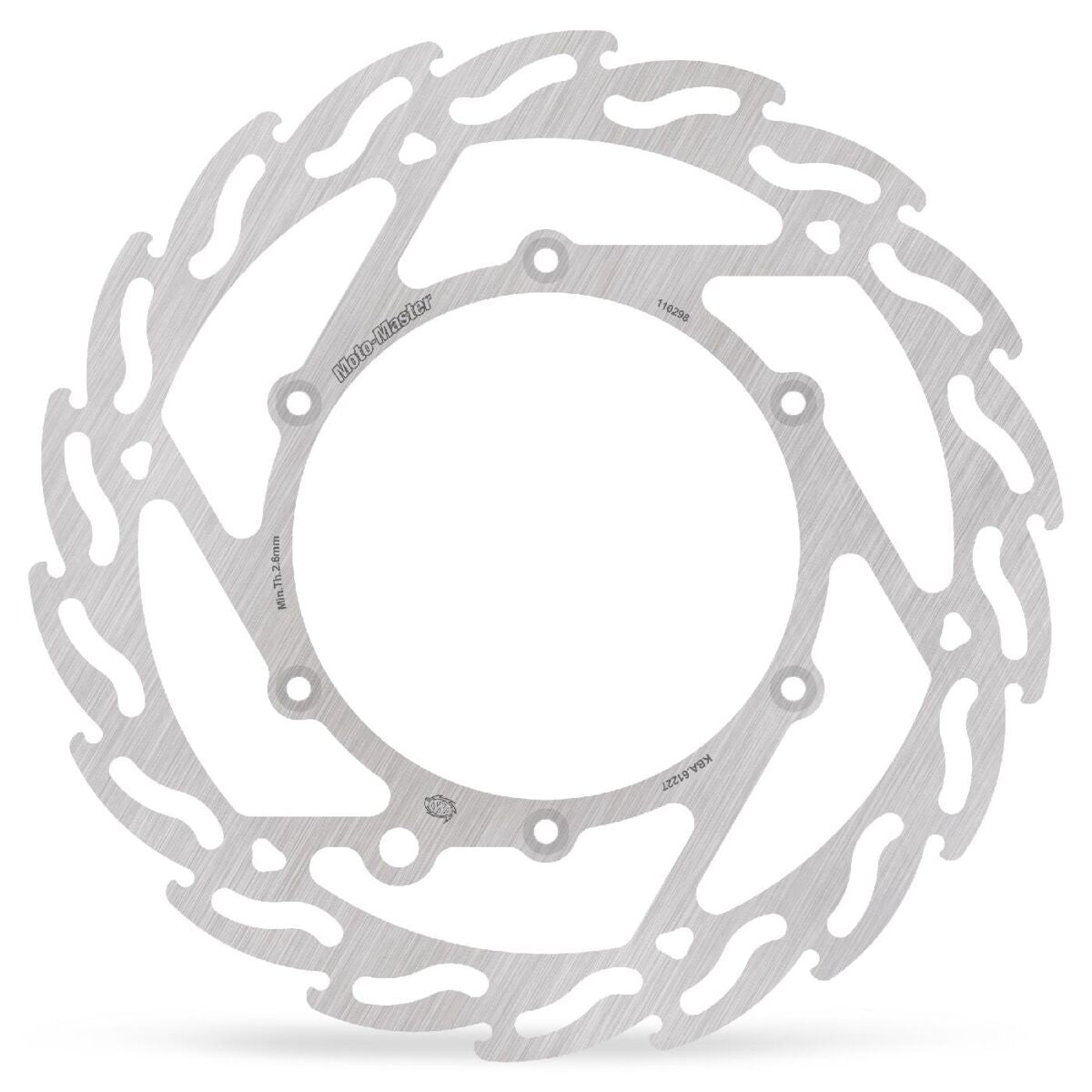 MOTO-MASTER BRAKE ROTOR FIXED FLAME FLAMED NATURAL 110298