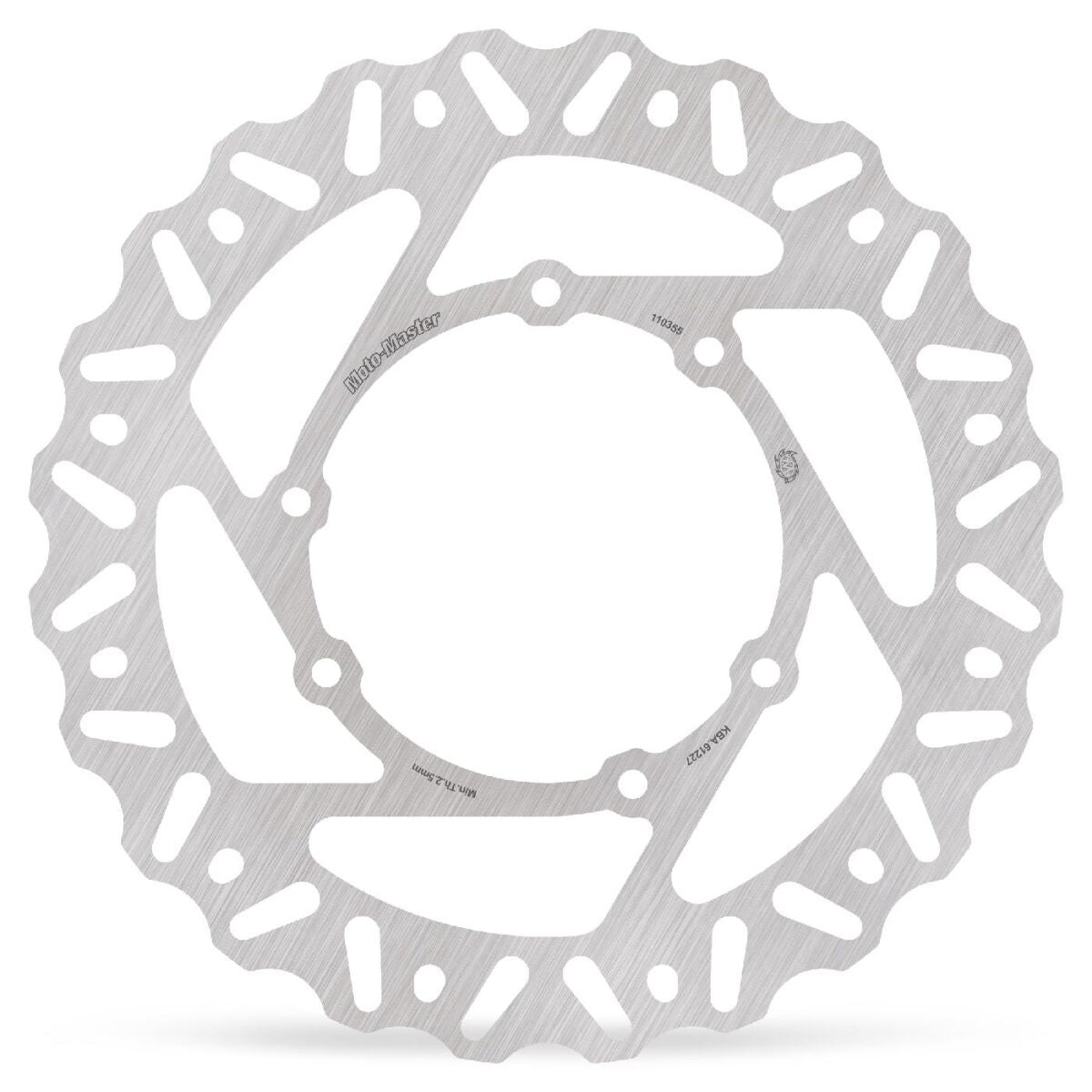 MOTO-MASTER BRAKE ROTOR FIXED NITRO CONTOURED NATURAL 110355