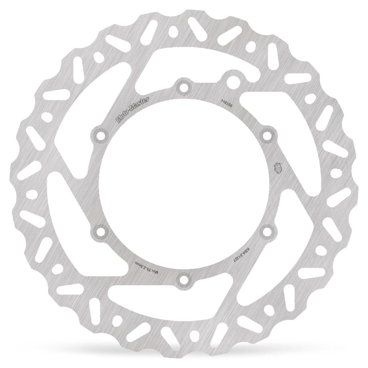 MOTO-MASTER BRAKE ROTOR FIXED NITRO CONTOURED NATURAL 110359