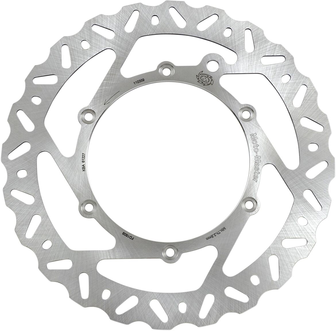 MOTO-MASTER BRAKE ROTOR FIXED NITRO CONTOURED NATURAL 110359