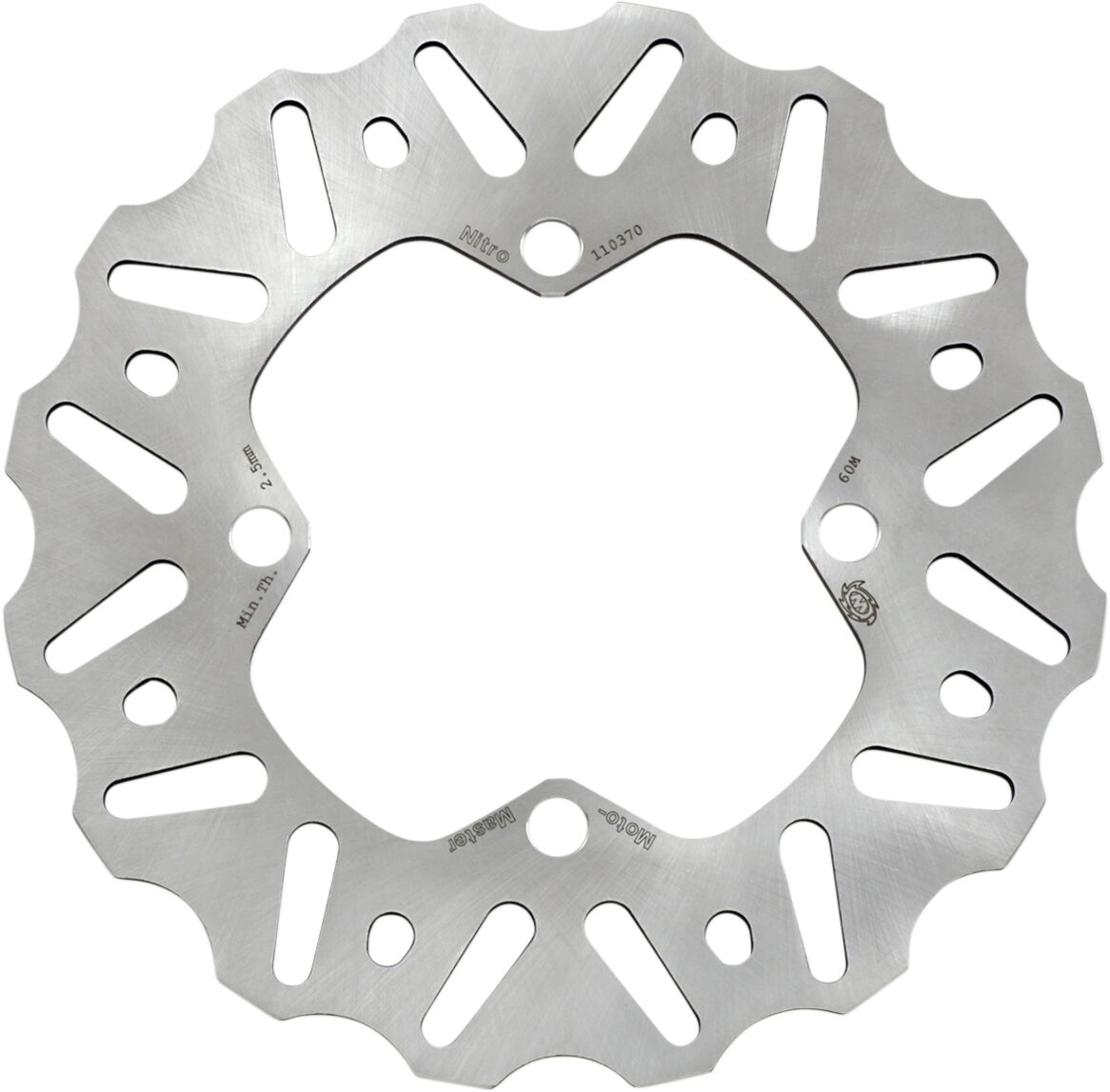 MOTO-MASTER BRAKE ROTOR FIXED NITRO CONTOURED NATURAL 110370