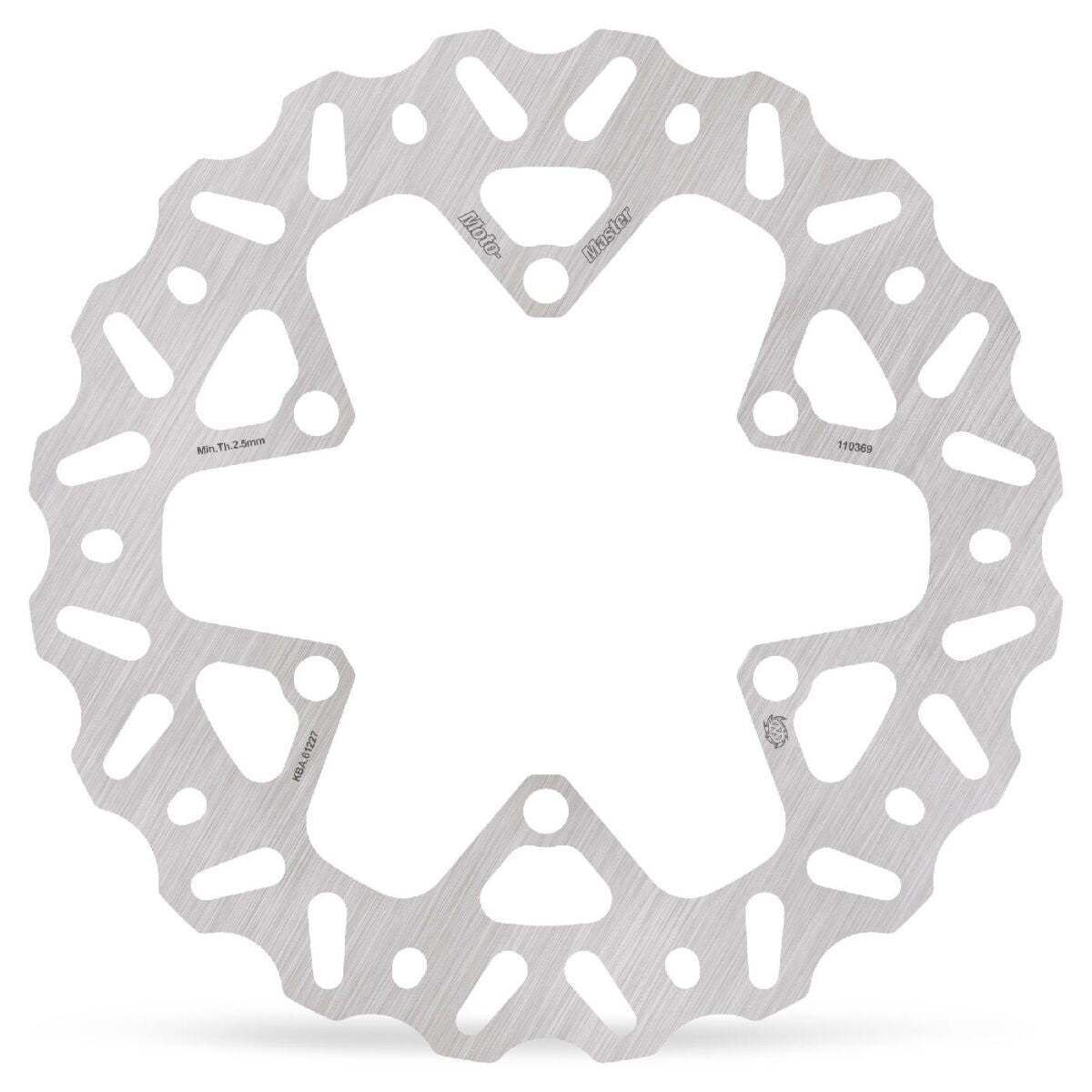 MOTO-MASTER BRAKE ROTOR FIXED NITRO CONTOURED NATURAL 110369