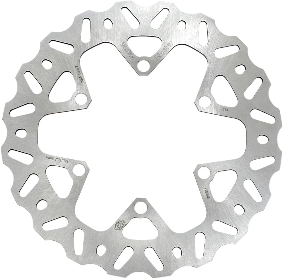 MOTO-MASTER BRAKE ROTOR FIXED NITRO CONTOURED NATURAL 110369