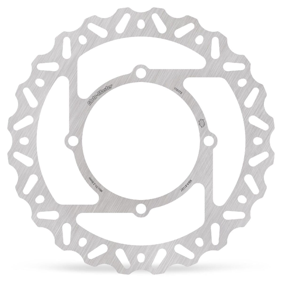 MOTO-MASTER BRAKE ROTOR FIXED NITRO CONTOURED NATURAL 110375