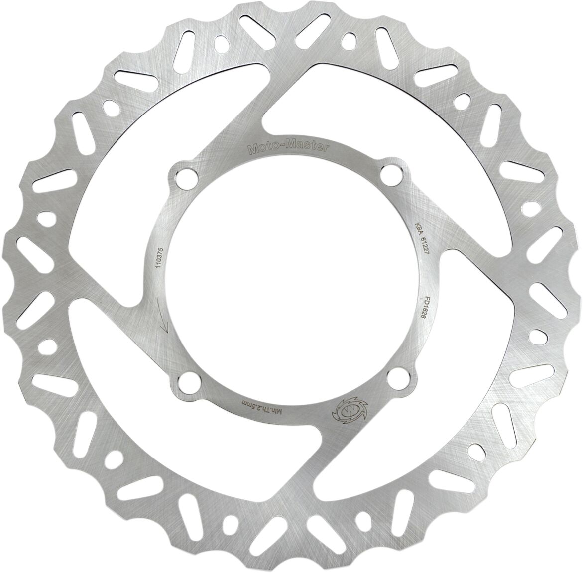 MOTO-MASTER BRAKE ROTOR FIXED NITRO CONTOURED NATURAL 110375