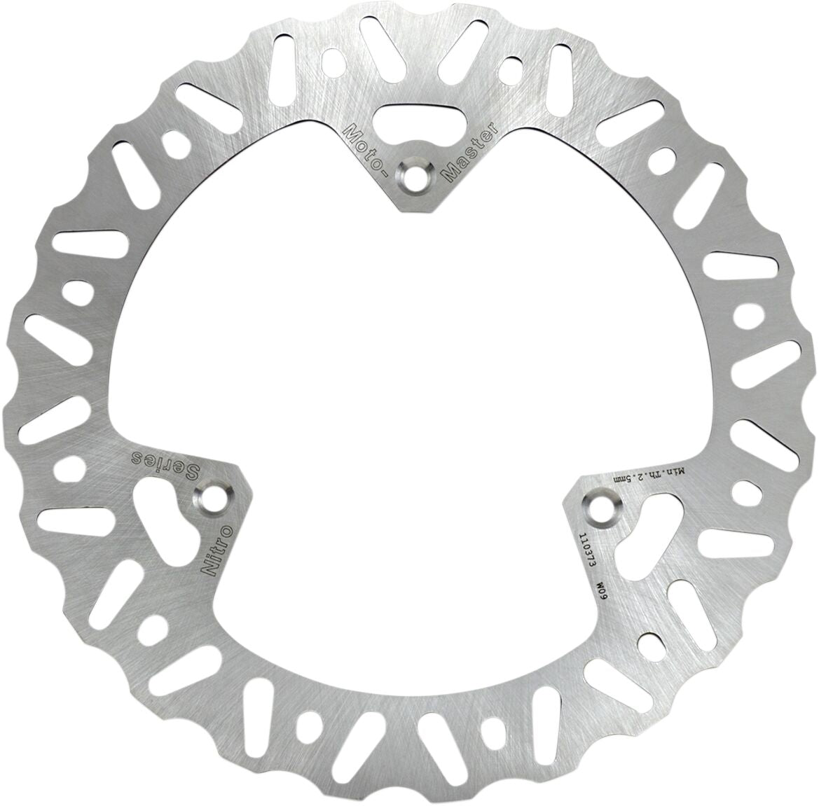 MOTO-MASTER BRAKE ROTOR FIXED NITRO CONTOURED NATURAL 110373