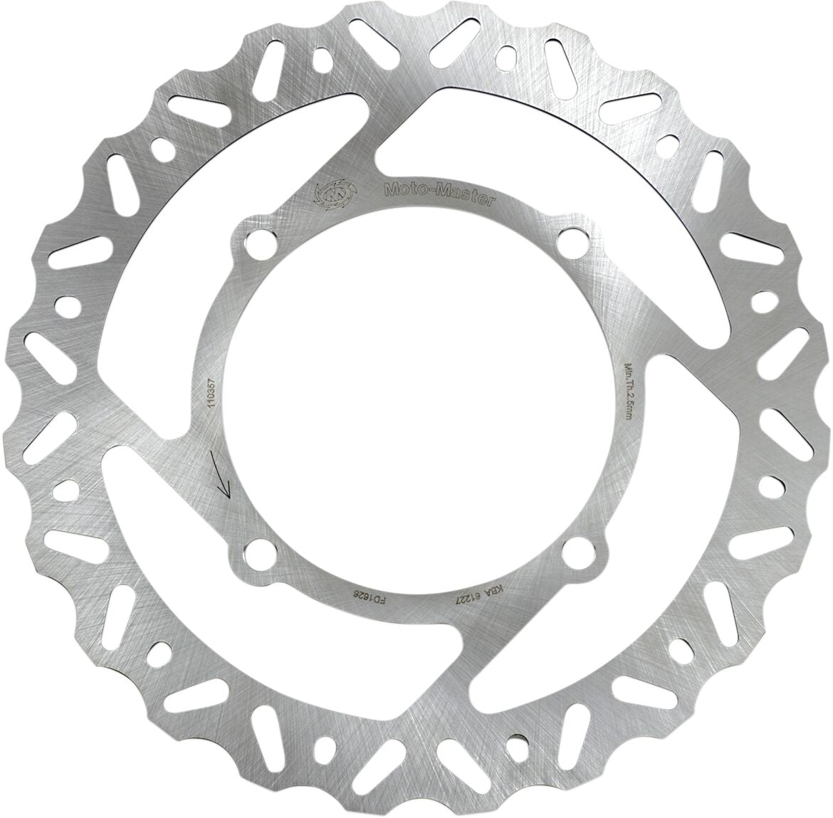 MOTO-MASTER BRAKE ROTOR FIXED NITRO CONTOURED NATURAL 110357