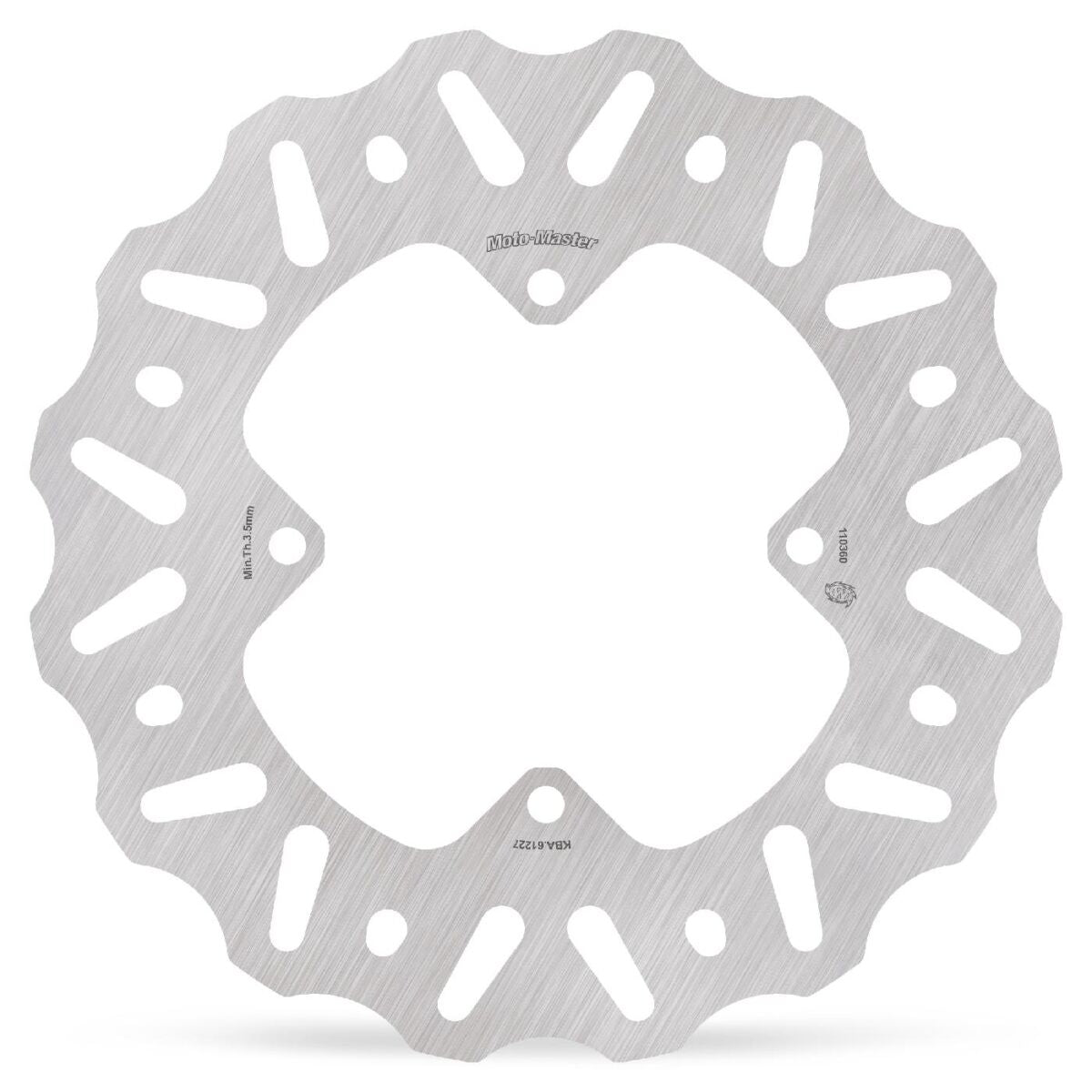 MOTO-MASTER BRAKE ROTOR FIXED NITRO CONTOURED NATURAL 110360