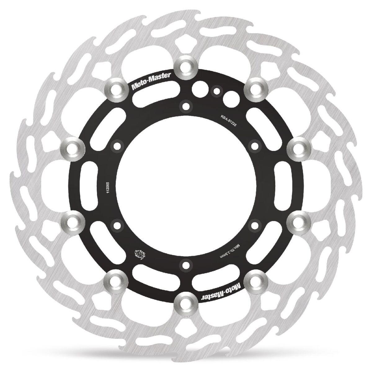 MOTO-MASTER BRAKE ROTOR FLOATING FLAME BLACK 112065