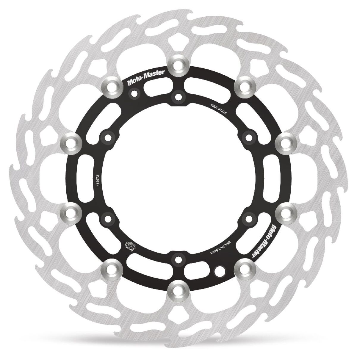 MOTO-MASTER BRAKE ROTOR FLOATING FLAME BLACK 112072