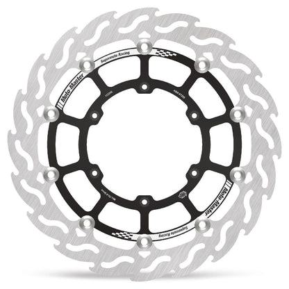 MOTO-MASTER BRAKE ROTOR FLOATING FLAME BLACK 112236