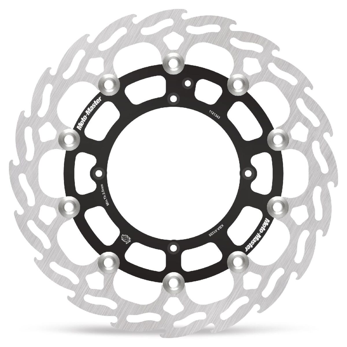 MOTO-MASTER BRAKE ROTOR FLOATING FLAME BLACK 112143