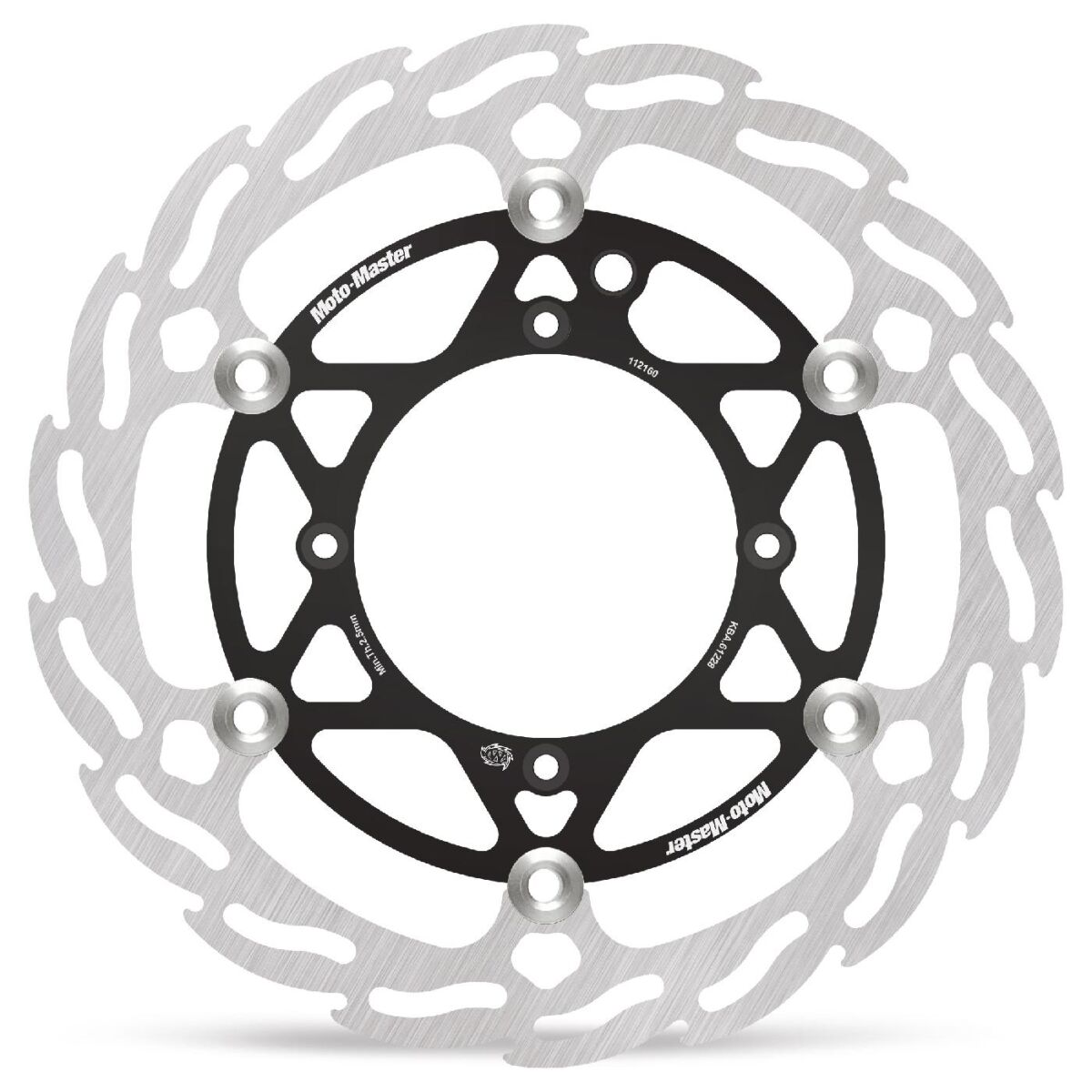 MOTO-MASTER BRAKE ROTOR FLOATING FLAME BLACK 112160